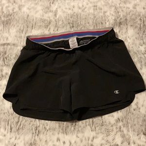 Champions athletic short shorts with built in spandex